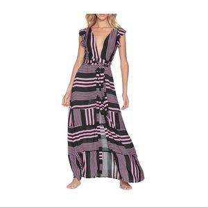 MAAJI Discovery Stripe Plunge Maxi Dress
